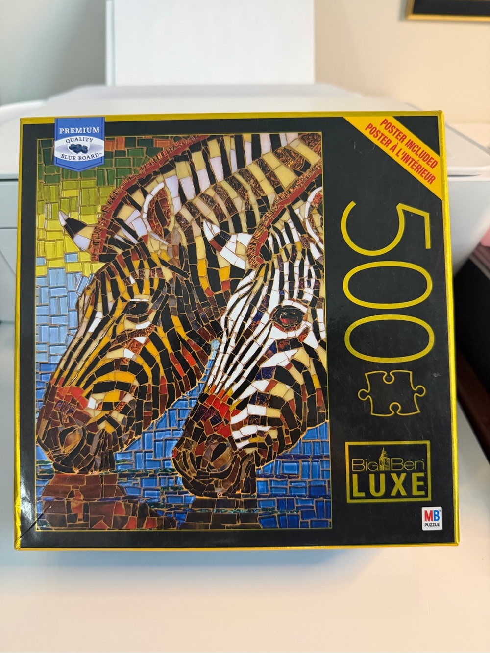 Big Ben Luxe Zebra Mosaic 500-Piece Puzzle - Multicolor